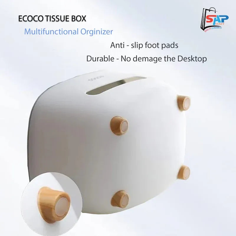 Multipurpose ECOCO Tissue Box Organizer for Desk