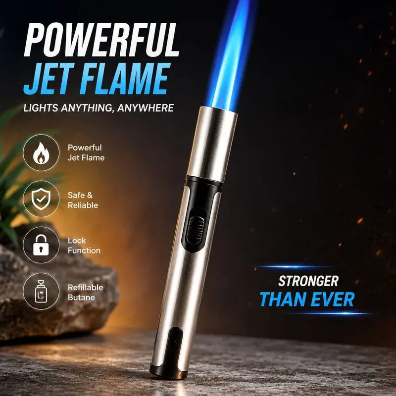 jet flame lighter blue light