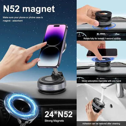 K007 Vacuum Suction Magnetic Bracket – 360° Adjustable Magnetic Phone Holder