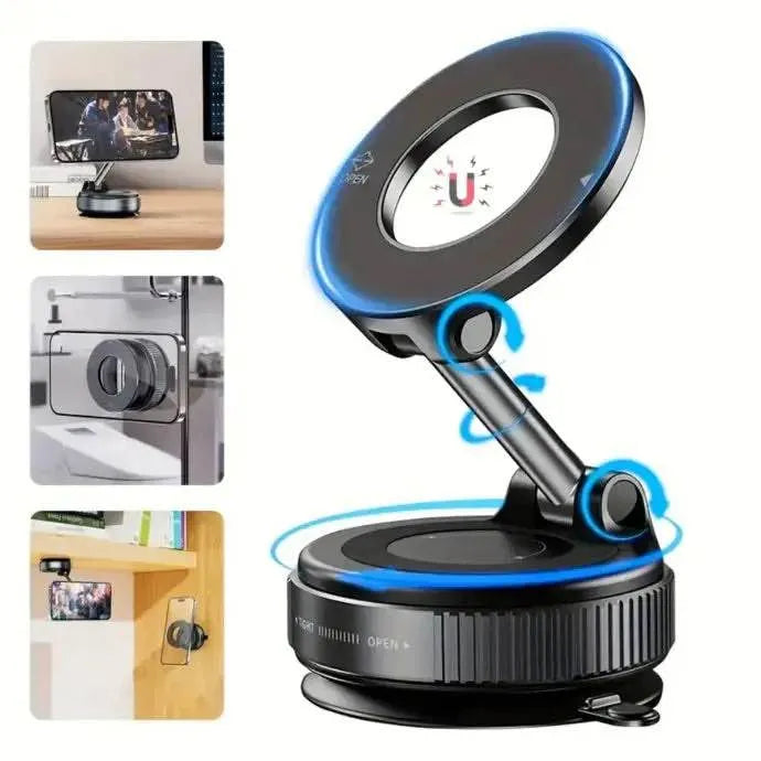 K007 Vacuum Suction Magnetic Bracket – 360° Adjustable Magnetic Phone Holder