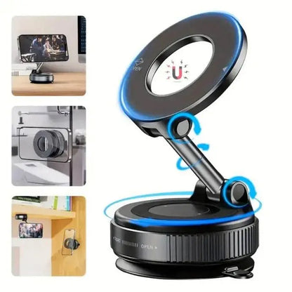 K007 Vacuum Suction Magnetic Bracket – 360° Adjustable Magnetic Phone Holder