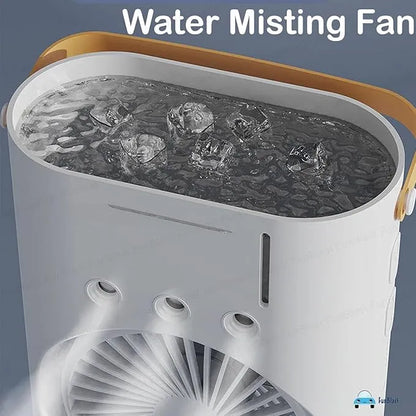 Double Head Mist Mini Fan with LED | Humidifier | USB Air Cooler