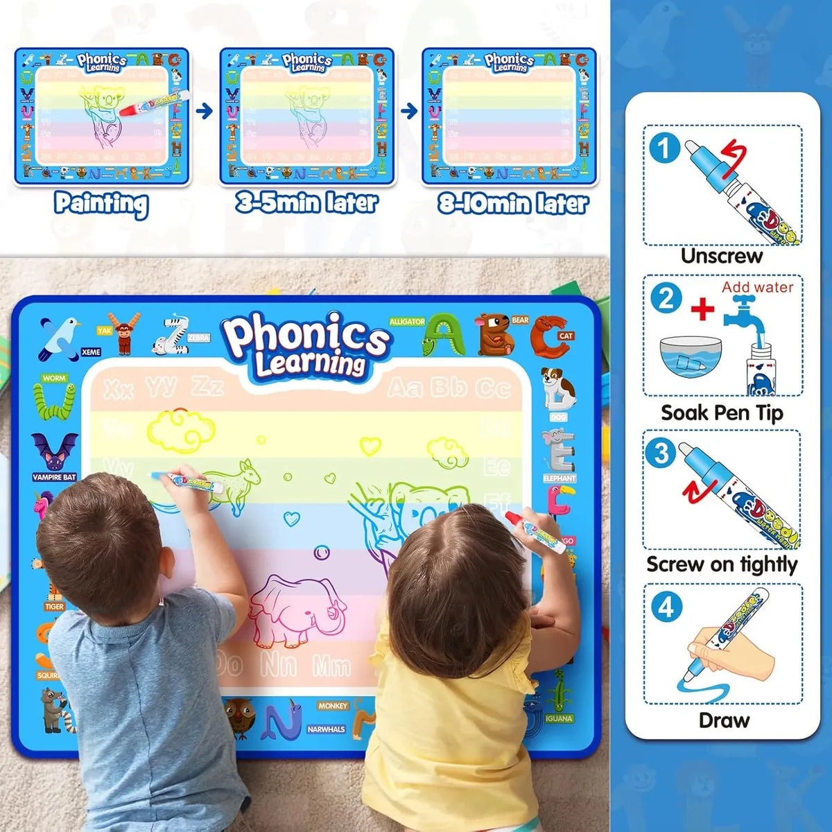 Kids Water Doodle Mat for creative drawing