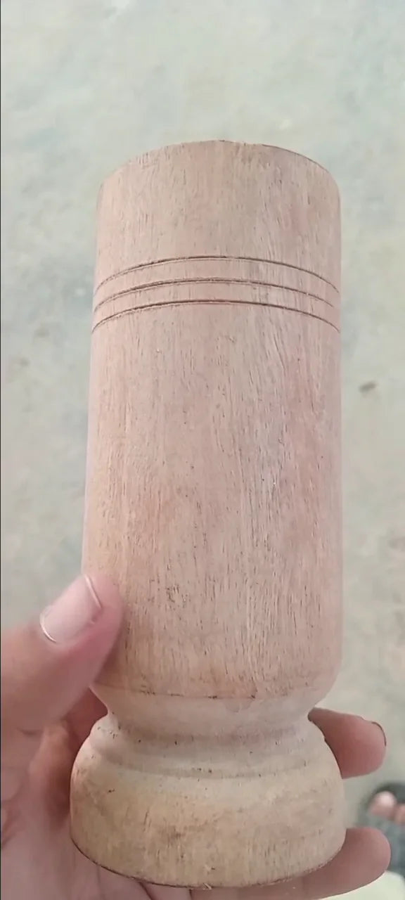 Vijaysar Wood Glass Natural Ayurvedic Water Tumbler